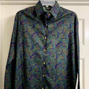 Prestwyck Ltd. Women's Vintage Long Sleeve Blouse, Size S